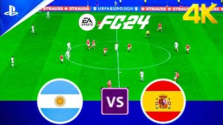 SPAIN vs ARGENTINA  Finalissima 2025  Messi vs Yamal  Full Match  FC 24 PS5 Gameplay [upl. by Dixon]