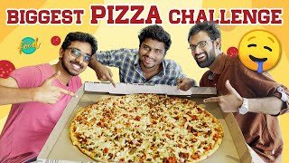 Finishing The ₹2200 Largest Pizza in 2 Telugu States  Chai Bisket Food [upl. by Prissy]