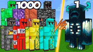 WARDEN vs LOS GOLEMS MAS FUERTES DE MINECRAFT😱 [upl. by Inavoj]