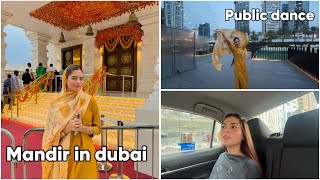 Navratri Day1 in Dubai 🇦🇪  Hindu temple  public dance 😂 [upl. by Irim]