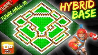 NEW Fast build Town Hall 10 Hybrid Base 2024 with Copy Link  TH10 base  clash of Clans 1173 [upl. by Baldwin]