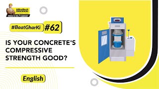 Concrete Compressive Strength Test  UltraTech BaatGharKi [upl. by Eellek]