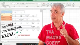 💵 CALCULER RAPIDEMENT TTC HT TVA MARGE amp COEFFICIENT SUR EXCEL 🤔 ➕➖✖➗💲 👍 [upl. by Ennoid]