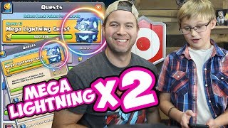 MY SON and I OPEN 2 Mega Lightning Chests from Quests Clash Royale [upl. by Jean]