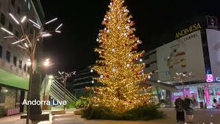 🇦🇩 ANDORRA WALKING TOUR through the CAPITAL and ESCALDESENGORDANY at NIGHT [upl. by Antonius]