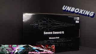 Unboxing 1144 RG Seven Sword G Weapon Unit Effect Wings [upl. by Esiuol]