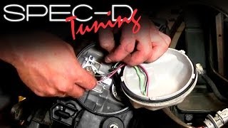 SPECDTUNING INSTALLATION VIDEO HOW TO REPLACE LIGHT BULBS ON TM PROJECTOR HEAD LIGHTS [upl. by Athalla436]