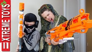 Nerf Battle Black Ops Edition Cole Attacks Ethan with a Nerf Modulus Blaster [upl. by Tecla]