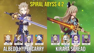 C0 Albedo Hypercarry amp C4 Kirara Spread  Spiral Abyss 42  Genshin Impact [upl. by Newol715]