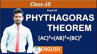 Proof Of Pythagoras Theorem CLASS 10  ENGLISH [upl. by Gavrilla]