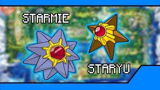 COMO CONSEGUIR A STARYU amp STARMIE en Pokemon Rojo Fuego y Verde Hoja [upl. by Nolana]