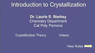 1 Introduction to Crystallization [upl. by Portie]