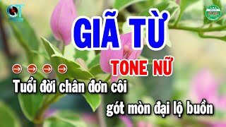 Karaoke Giã Từ Tone Nữ Nhạc Sống Beat Chuẩn Nhất 2025  Cẩm Tiên Organ [upl. by Atteuqihc]