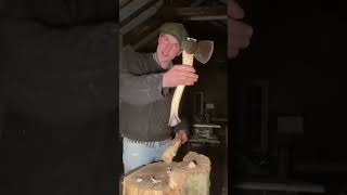 Making an ash and bog oak handle for my grandfather axe ireland woodworkhandtools bogoak [upl. by Artiek]