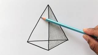 How to Draw a Tetrahedron Shape [upl. by Darryl618]