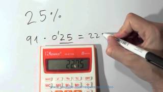 Cómo calcular el 25 por ciento  Sacar Porcentajes de un número o cantidad [upl. by Ruthanne]