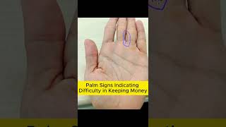 Palm Signs Indicating Difficulty in Keeping Money palmistrypalmreading [upl. by Ecnav]