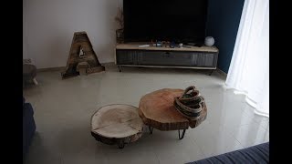 TUTO TIMELAPSE  COMMENT FABRIQUER UNE TABLE BASSE EN RONDIN By Adopteunecaisse MAKER [upl. by Jary]