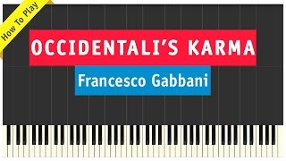 Francesco Gabbani  Occidentalis Karma  Piano Cover How To Play Tutorial [upl. by Leima]