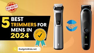 5 Best Trimmer For Men 2024  Top 5 Best Trimmers in India  Best Affordable Trimmers For Men [upl. by Gotthelf804]