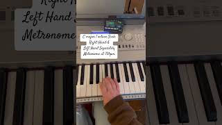 Skill Building C major 1 octave scale on piano right hand and left hand Metronome at 70 bpm fy [upl. by Arimas758]