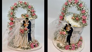 Simple Wedding Cake  Wedding Anniversary Cake [upl. by Eselehs]