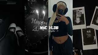 nyc vlog  20th bday celebrations going blonde dinner ice skating and opening gifts [upl. by Sible]