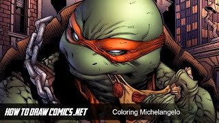 How to Draw Comics Michelangelo Colors [upl. by Fishman489]