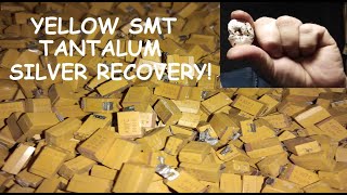 Yellow smt TANTALUM capacitators Silver recovery [upl. by Trilly195]