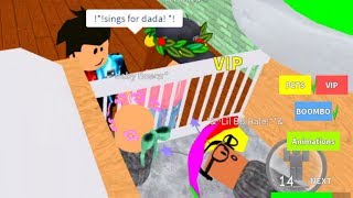 Roblox  Adopting Baby Hale amp Flower ft Official GalacticSquad [upl. by Anilac]