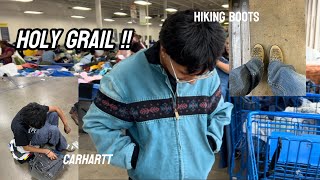 Holy Grail Found At The Bins  Ft NofaceAlexx  Carhartt  Vintage Tees  Hiking Boots [upl. by Atsahc]