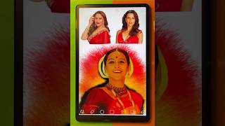 😍 Ami Je Tomar 30 🔥 Vidya Balan Digital Art  Manjulika Art shorts art digitalart [upl. by Llenrev]