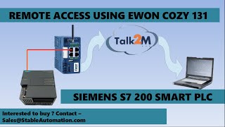 Siemens PLC  remote access using EWON [upl. by Eckel]