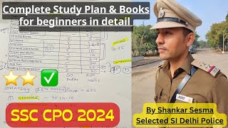 SSC CPO 2024  Master Study Plan for beginners🔥amp Booklist 📚 [upl. by Llehcim]