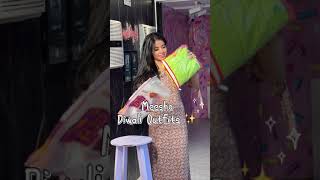 Meesho Diwali Outfit 🌸 meesho meeshohaul diwalioutfits ytshorts [upl. by Inittirb]