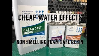 Super Cheap Water Effects  Different Resins From Oder Free and Solvent Free Foam Safe [upl. by Polad]