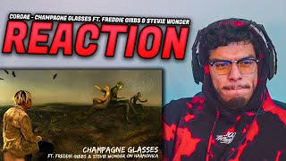 FREDDIE GIBBS CAN RAP RAP  Cordae  Champagne Glasses ft Freddie Gibbs amp Stevie Wonder REACTION [upl. by Brandyn]