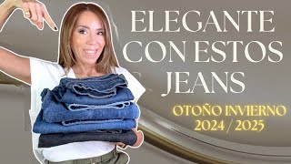 COMO VERSE ELEGANTE CON JEANS OTOÑO INVIERNO 2024 [upl. by Elga576]