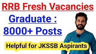 Graduation Based 8000 Vacancies  RRB Recruitment 2024  Helpful for JKSSB Aspirants 🔥 rrb [upl. by Ayikan]