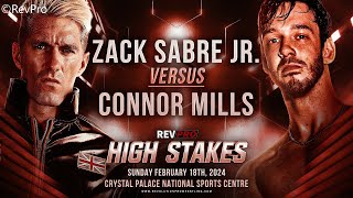 Zack Sabre Jr vs Connor Mills  Singles Match  RevPro High Stakes 2024  WWE 2K23 [upl. by Pinkerton]