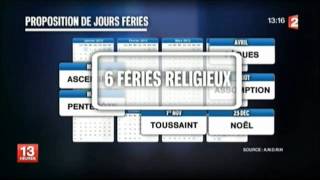 suppression de 3 jours fériés catholiques [upl. by Tamqrah]