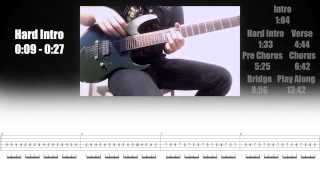 Papa Roach  Falling Apart Guitar Tutorial w Tabs by Kirjai [upl. by Neill362]