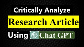 How To Critique A Research Paper Article Journal Critical Appraisal Critical analysis [upl. by Reave502]