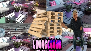 Lounge bank maken van pallets HOW TO MAKE A LOUNGEBANK FROM PALLETS 🤠 😎 🌝 🌞 ☀ [upl. by Rednav]