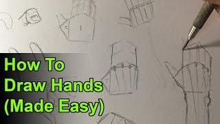 How to Draw Hands Easy Step by Step Narrated Tutorial [upl. by Schreiber]