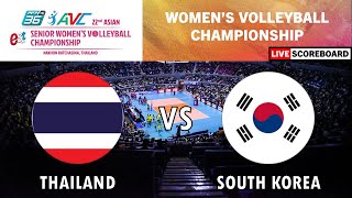 Thailand vs South Korea  2023 AVC Asian Senior Womens Volleyball Championship LIVE Scoreboard [upl. by Asilet]