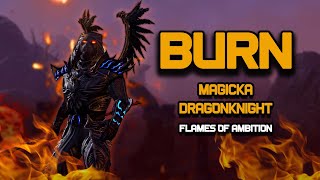 ESO  BURN  Magicka Dragonknight PVE Build  Flames Of Ambition [upl. by Ardeha630]