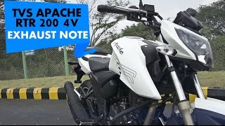 New TVS Apache RTR 200 4V Stock Exhaust Note  PowerDrift [upl. by Ahola]