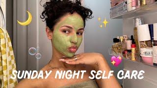 SUNDAY NIGHT SELF CARE  shaving peach fuzz face mask hair care [upl. by Anizor]