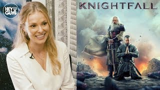 Clementine Nicholson on joining Knightfall for Season 2 [upl. by Euqimod]